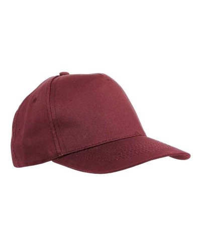 Cappellino Extra lusso a 5 pannelli in cotone Bordeaux