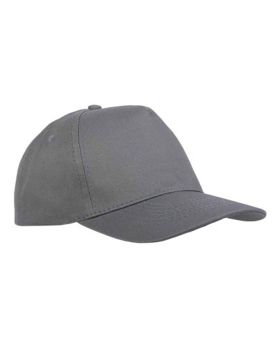 Cappellino Extra lusso a 5 pannelli in cotone Grigio
