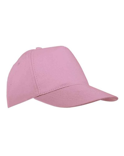 Cappellino Extra lusso a 5 pannelli in cotone Rosa