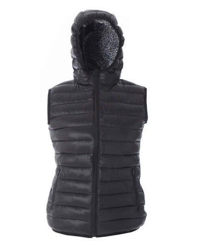 Gilet da donna in nylon morbido e lucido Brest lady Black