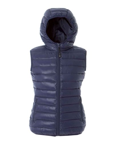 Gilet da donna in nylon morbido e lucido Brest lady Navy