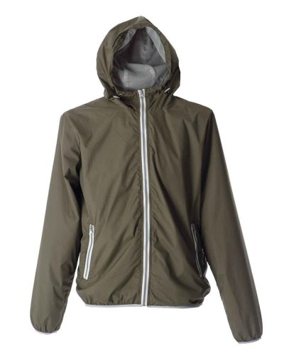 Giubbino in nylon morbido e lucido Madeira man Army Green
