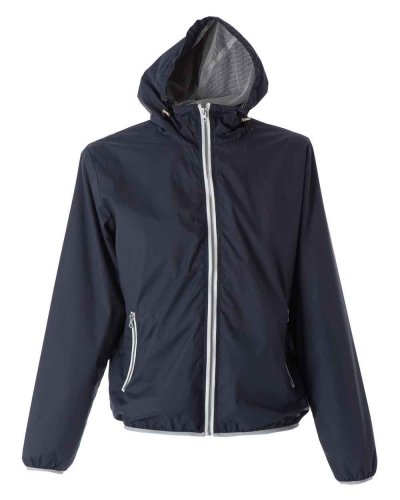 Giubbino in nylon morbido e lucido Madeira man Navy