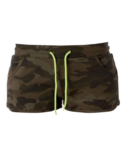 Pantalone corto in felpa leggera Creta lady Camouflage Green