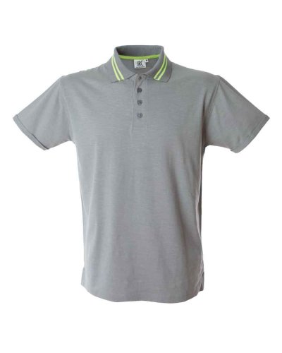 Polo manica corta effetto fiammato Tenerife man Cool Grey