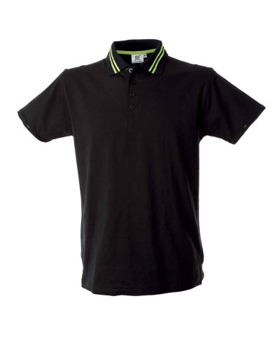 Polo manica corta effetto fiammato Tenerife man Black