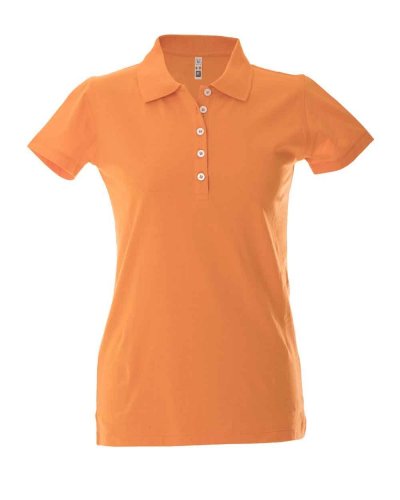 Polo donna manica corta effetto Dubai lady Orange
