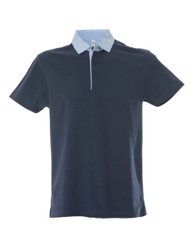 Polo manica corta con colletto in oxford Atene Navy