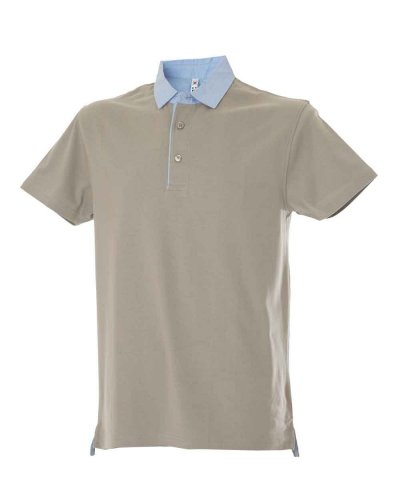 Polo manica corta con colletto in oxford Atene Light Grey