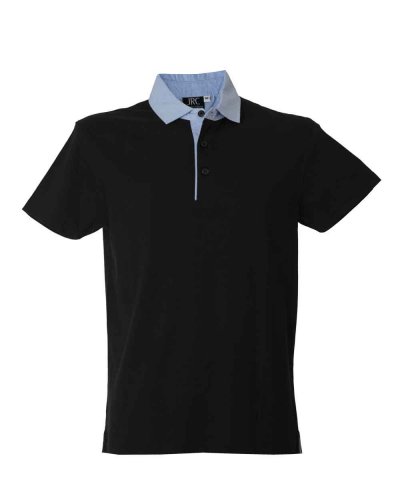 Polo manica corta con colletto in oxford Atene Black