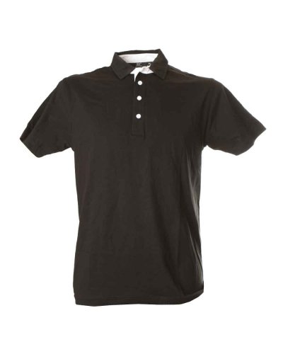 Polo manica corta in jersey Valencia Black