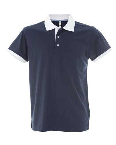 Polo manica corta colletto in contrasto Chile