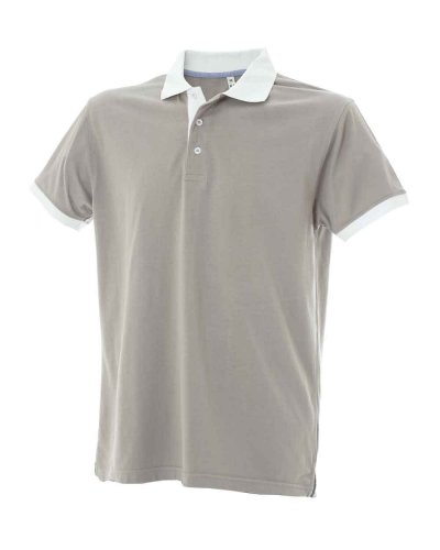 Polo manica corta colletto in contrasto Chile Light Grey