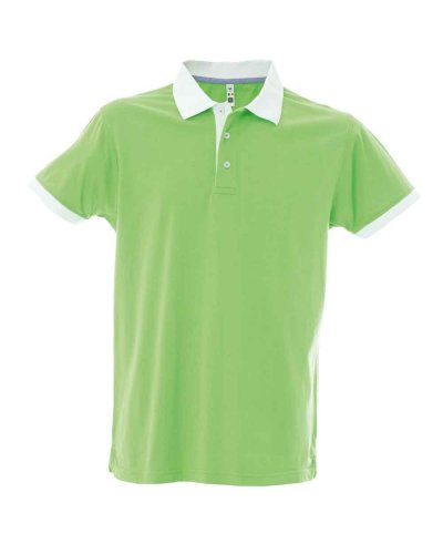 Polo manica corta colletto in contrasto Chile Light Green