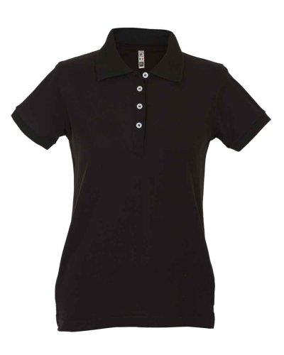 Polo donna manica corta San Francisco lady Black