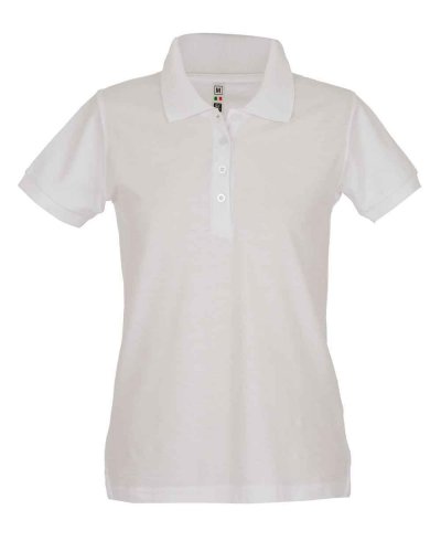 Polo donna manica corta San Francisco lady White