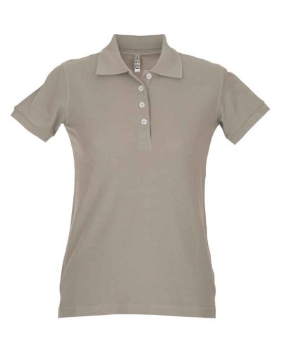 Polo donna manica corta San Francisco lady Light Grey