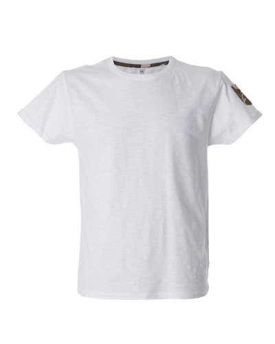 T-shirt uomo girocollo effetto fiammato Fortaleza man White / Camouflage