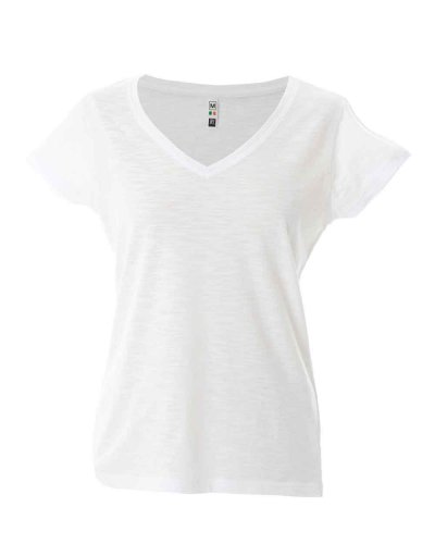 T-shirt girocollo slubby Antigua lady White