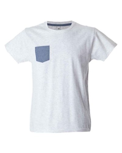 T-shirt uomo girocollo con taschino Antibes Melange