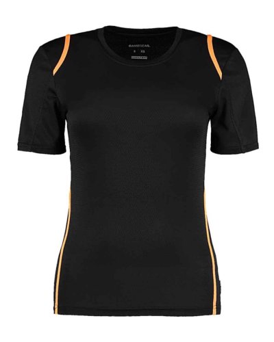 T-shirt donna Cooltex® Regular Fit Contrast Black / Fluorescent Orange