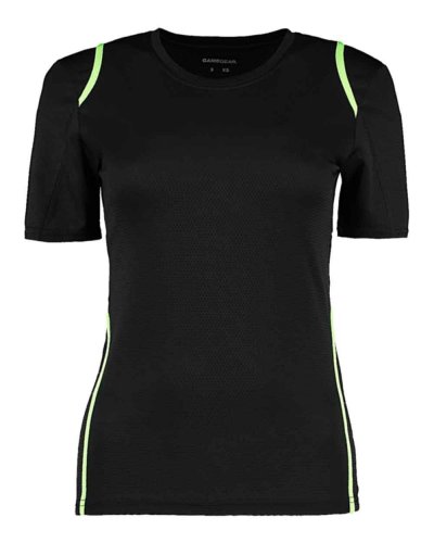 T-shirt donna Cooltex® Regular Fit Contrast Black / Fluorescent Lime