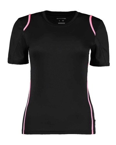 T-shirt donna Cooltex® Regular Fit Contrast Black / Fluorescent Pink