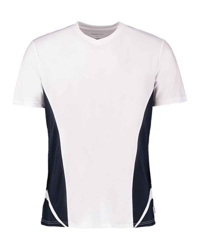 T-shirt scollo a V Regular Fit Cooltex® White / Navy