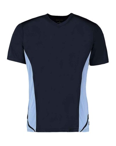 T-shirt scollo a V Regular Fit Cooltex® Navy / Light Blue