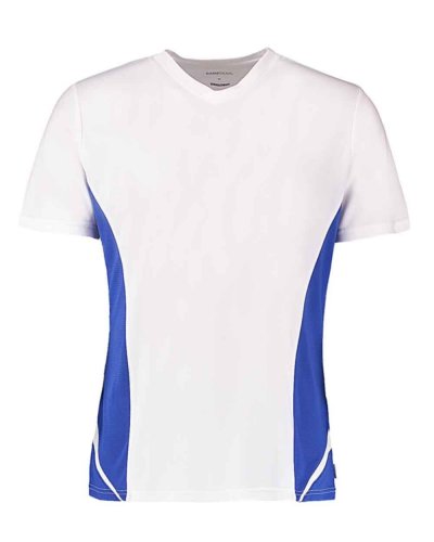 T-shirt scollo a V Regular Fit Cooltex® White / Royal