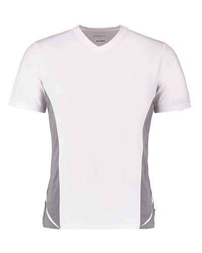 T-shirt scollo a V Regular Fit Cooltex® White / Grey
