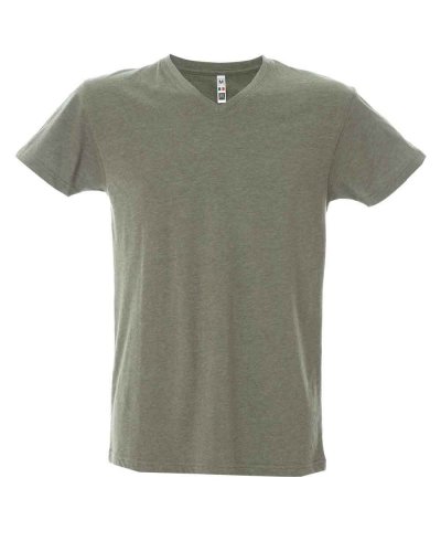 T-shirt manica corta collo a V Oviedo Army Green