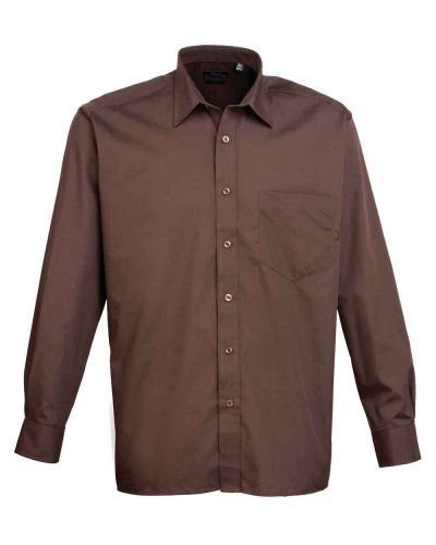 Camicia formale maniche lunghe Brown