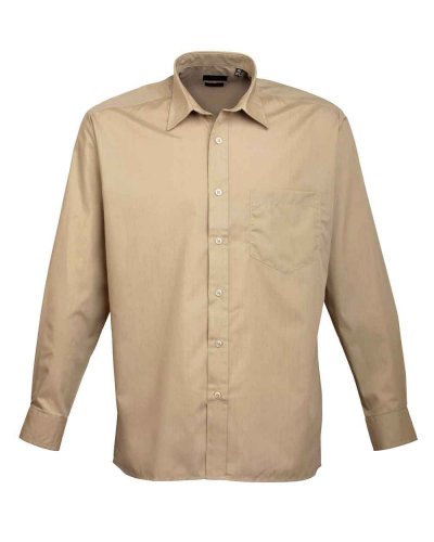 Camicia formale maniche lunghe Khaki