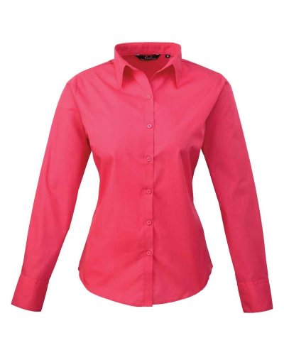 Camicia formale da donna maniche lunghe Hot Pink