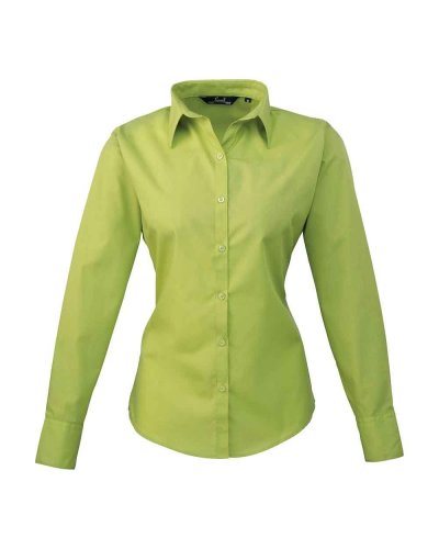 Camicia formale da donna maniche lunghe Lime