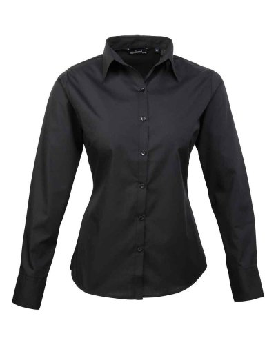 Camicia formale da donna maniche lunghe Black