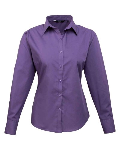 Camicia formale da donna maniche lunghe Purple