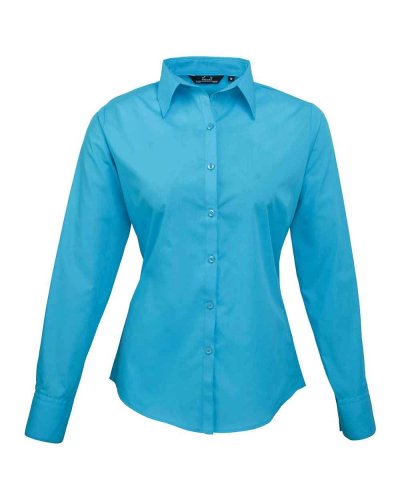Camicia formale da donna maniche lunghe Turquoise