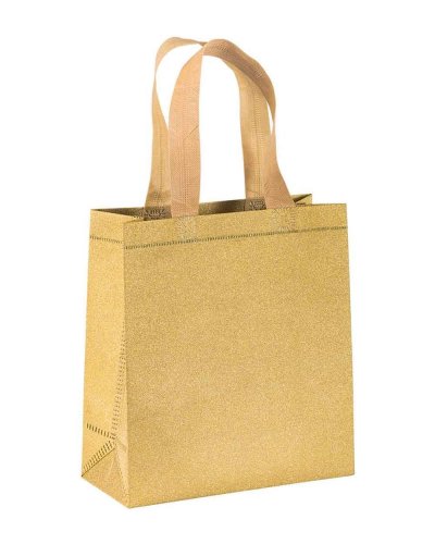 Shopper in TNT laminato Glitter Oro