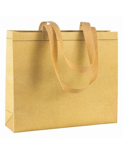 Shopper grande in TNT laminato Glitter Oro
