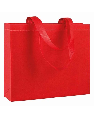Shopper grande in TNT laminato Glitter Rosso