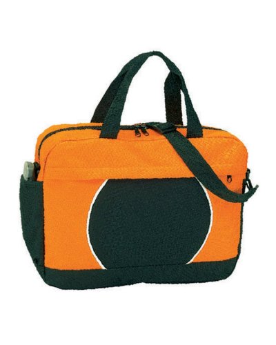 Borsa portadocumenti bicolore in poliestere Arancio