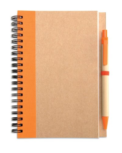 Block notes spiralato penna inclusa Arancio