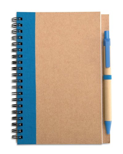 Block notes spiralato penna inclusa Azzurro