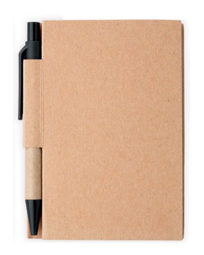 Block notes 80 fogli a righe con penna inclusa Nero