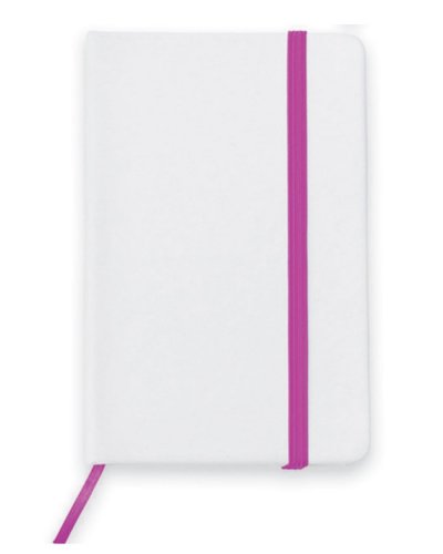 Block-notes A6 con elastico multicolor Fuxia