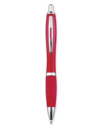 Penna in plastica semitrasparente Rosso