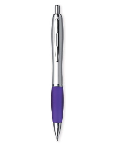 Penna in plastica silver ed impugnatura gommata Viola