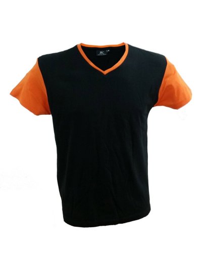 T-shirt manica corta scollo a V maniche e colletto in contrasto Cadice